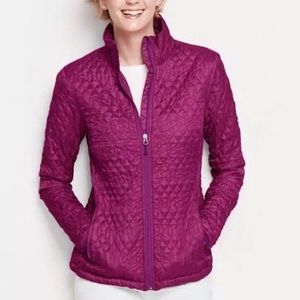 Lands’ End Purple-Pink Lightweight Quilted Primaloft Packable Jacket Medium